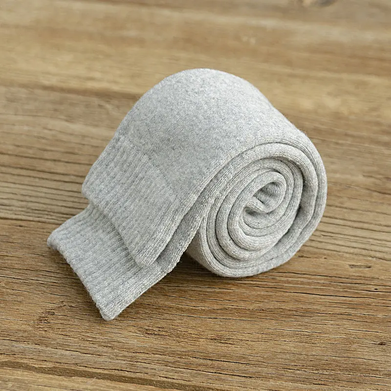 Men light gray Зимние новые мужские и женские носки хлопковые махровые плотные теплые длинные носки без пятки японские модные носки skarpetki calcetines mujer - Цвет: Men light gray
