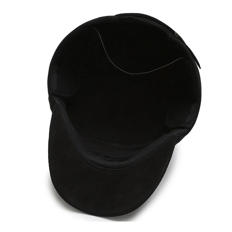 2022 New Black Fashion Hats Military Hat Men Caps for Winter Dad Cap Corduroy Middle-aged Seniors | Аксессуары для одежды