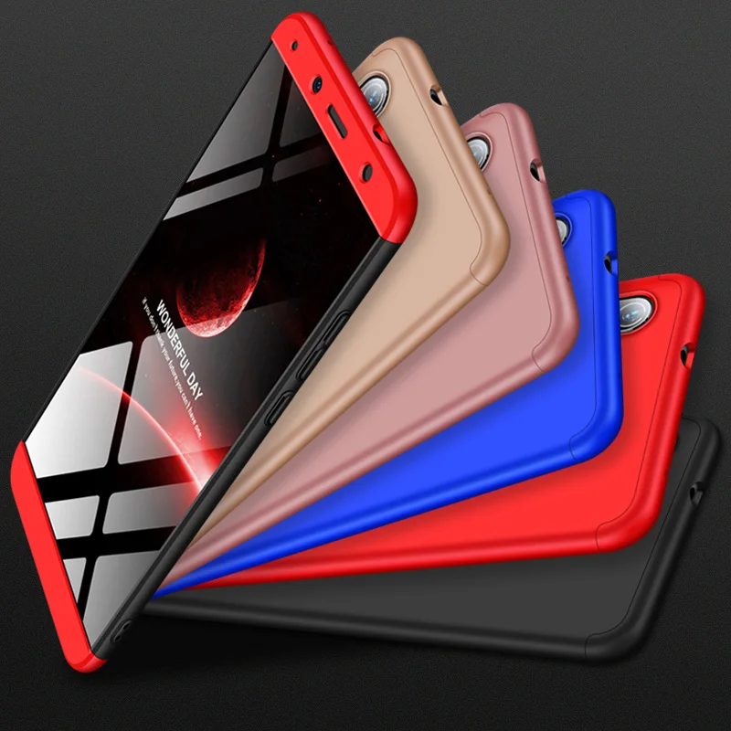 360 Degree Cover For Xiaomi Mi Pocophone F1 Redmi 7A 6A Note 4X Prime Case 3 in 1 Hard PC Protection Matte | Мобильные телефоны и