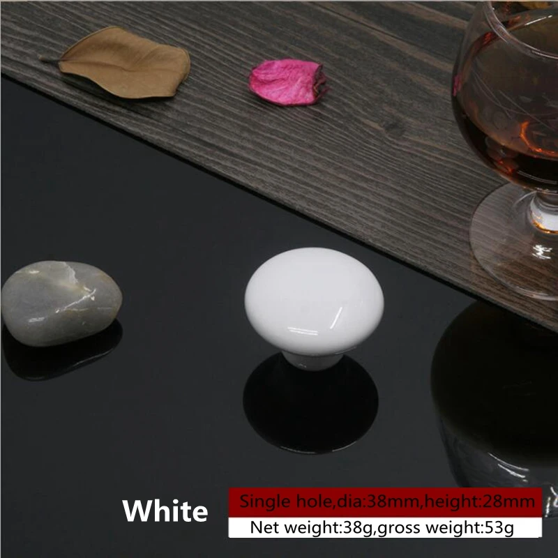 Карамельный цвет круглый керамический одно отверстие ручки двери шкаф ящик