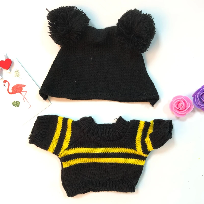 Милые аксессуары для кукол Kawaii девушки повязка для волос мыть лицо бег макияж полосы LaLafanfan кафе утенок плюшевая игрушка Подарки для девочек - Цвет: yellow stripe