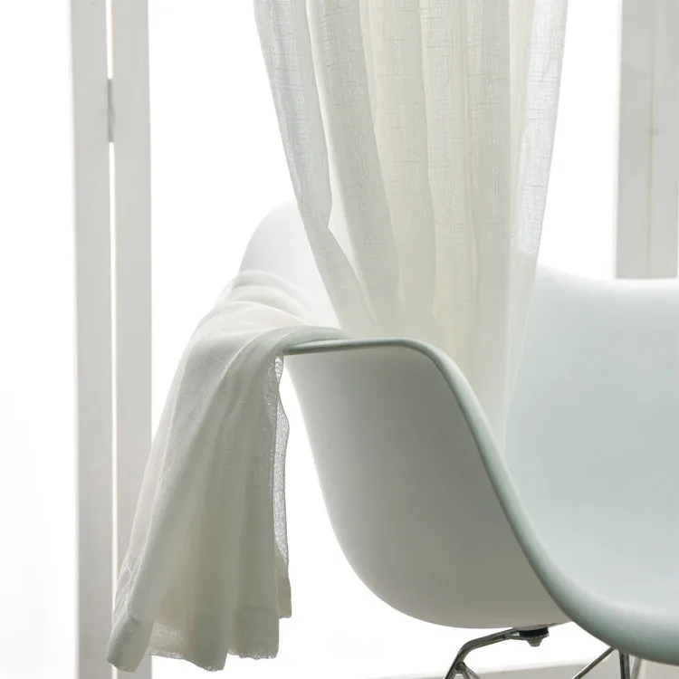 

White Screens Curtains For Bedroom Living Room Cotton pure White Material Screens Curtain Fabric