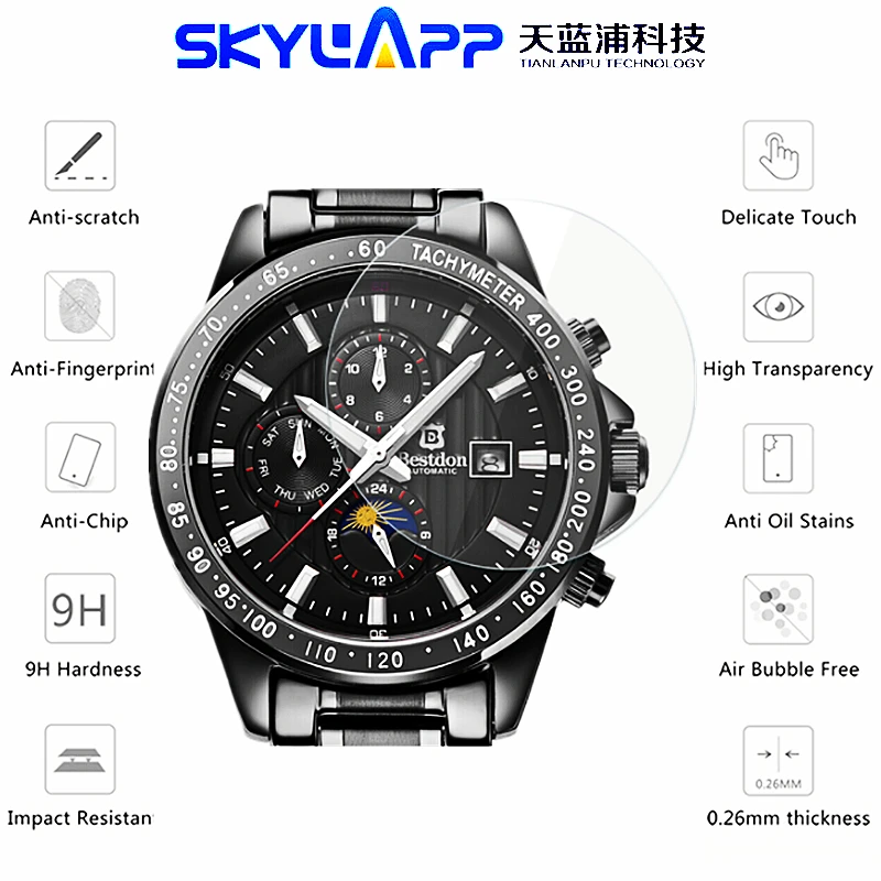 

Защитная пленка для смарт-браслета часов для Bestdon 7108B05 HD защитная пленка для экрана с защитой от царапин Закаленное стекло Бесплатная достав...