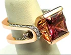 Элегантное кольцо цвета розового золота с геометрическим рисунком, необычное банкетное кольцо, модное женское кольцо для свадьбы Вечерние ринки, праздника