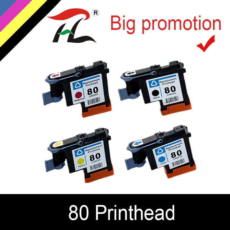 HTL 1 комплект C4820A C4821A C4822A C4823A Печатающая головка для HP 80 Designjet 1000 1050c 1055 чернильный
