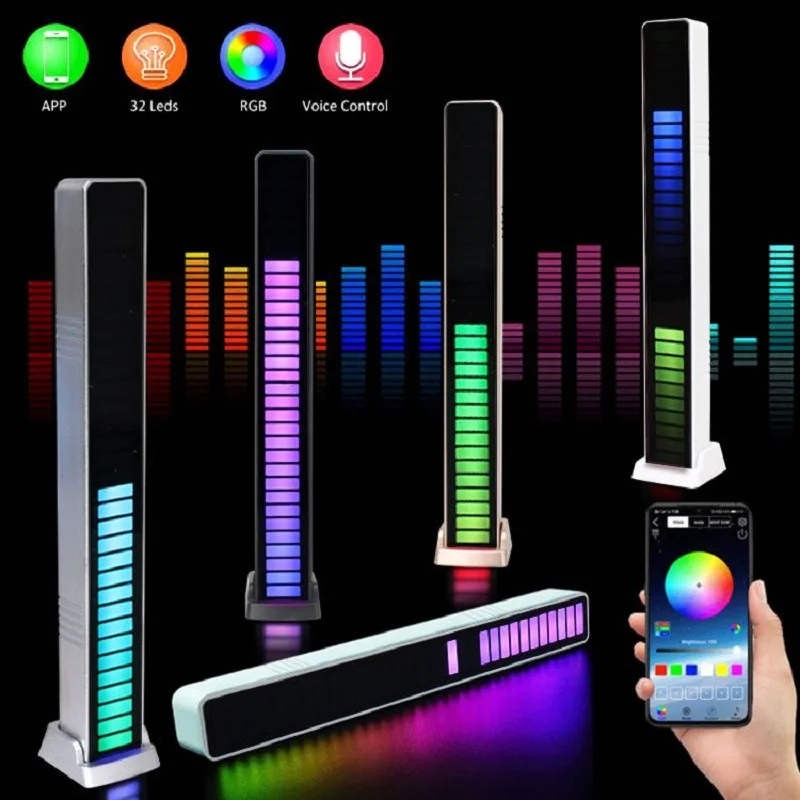 

LED Magic Color Sound Pickup Light Car Atmosphere Lamp RGB Desktop Voice Control Music Rhythm Birthday Party Decoration Bulb