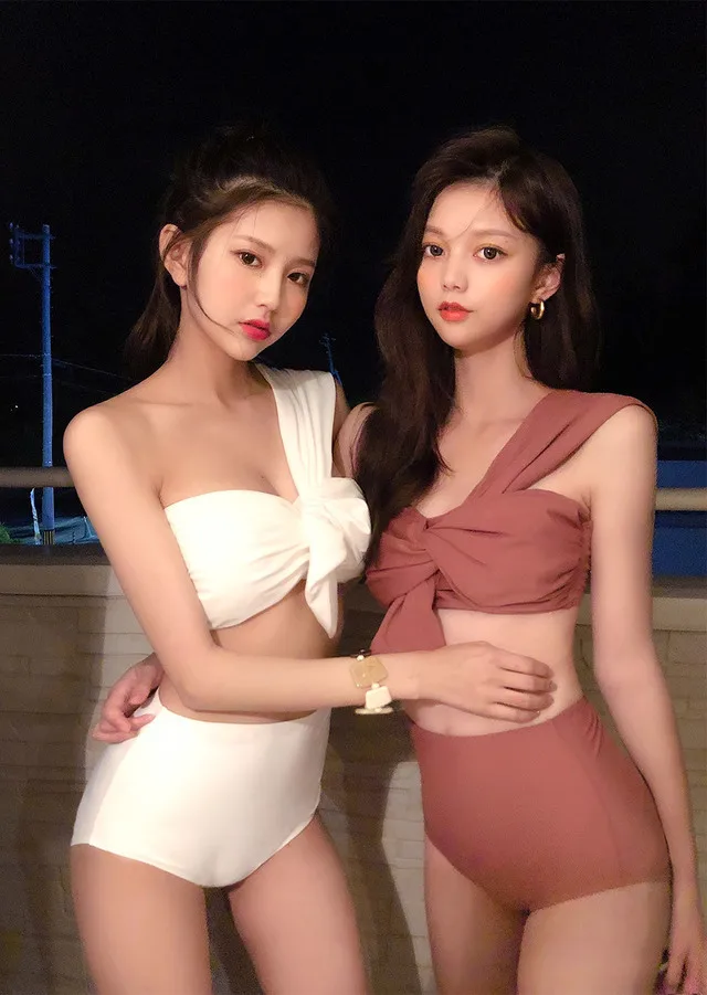 Женский пляжный купальник Раздельный Танкини с рюшами для женщин подростков 2019