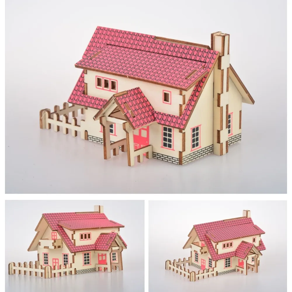 Набор для сборки 3D деревянные игрушки ранчо кукольный домик мини-головоломки