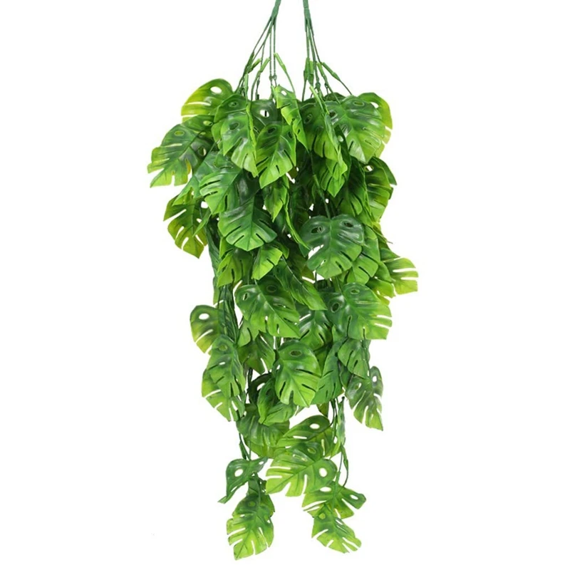 

2Pcs Artificial Vines Fake Vines Hanging Ivy Decor for Home Wall Garden Jungle Party Beach Birthday Luau Hawaiian Party