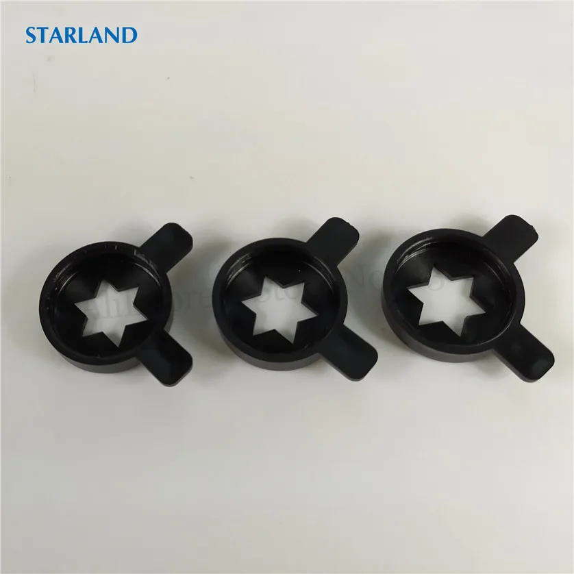 3 pieces/lot Black Color Hexagram Modeling Caps Spare Part For Soft Ice Cream Machine Replacements Inner Diameter 28mm