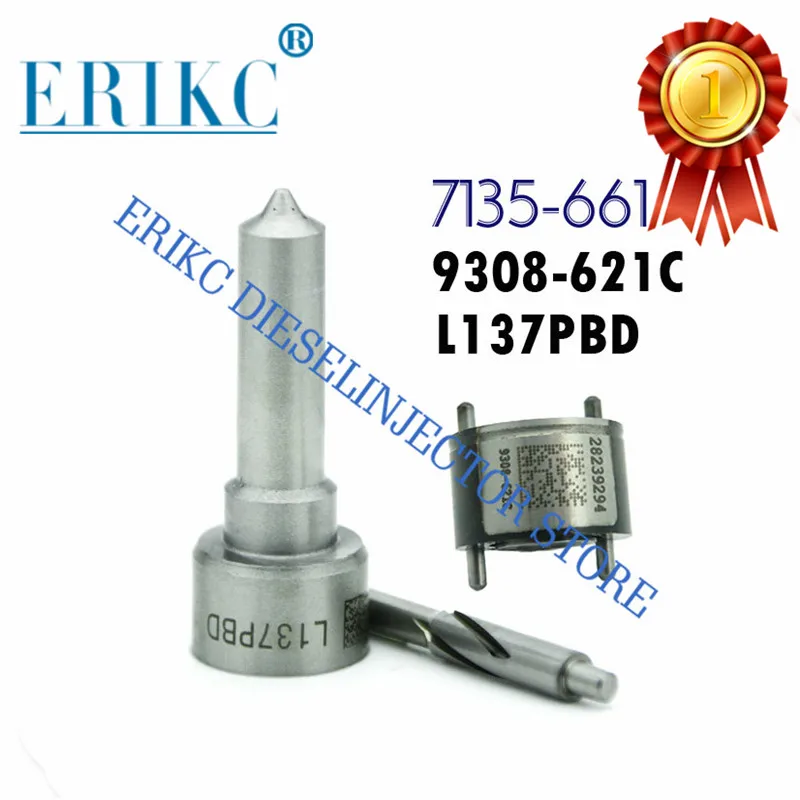 ERIKC 7135-661 Fuel injectorRepair Kit L137PBD Nozzle 9308-621C Check Valve for Hyundai Kia EJBR02901D EJBR03701D EJBR02401Z