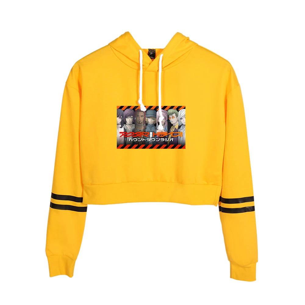 

Akudama Drive Long Sleeve Cropped Hoodies Women Hooded Pullover Crop Top 2020 Hot Sale Casual Streetwear Clothes