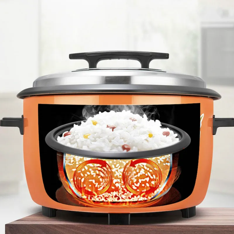 

220V Electric Rice Cooker Large Capacity 8-45 Liters 15-20-30-40 People Canteen Hotel Old Commercial Electric Rice Cooker