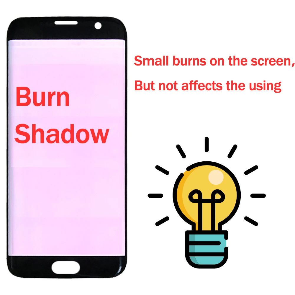 Оригинальный ЖК дисплей 5 дюйма с ожоговым тенем для SAMSUNG Galaxy S7 edge G935 G935F Super AMOLED