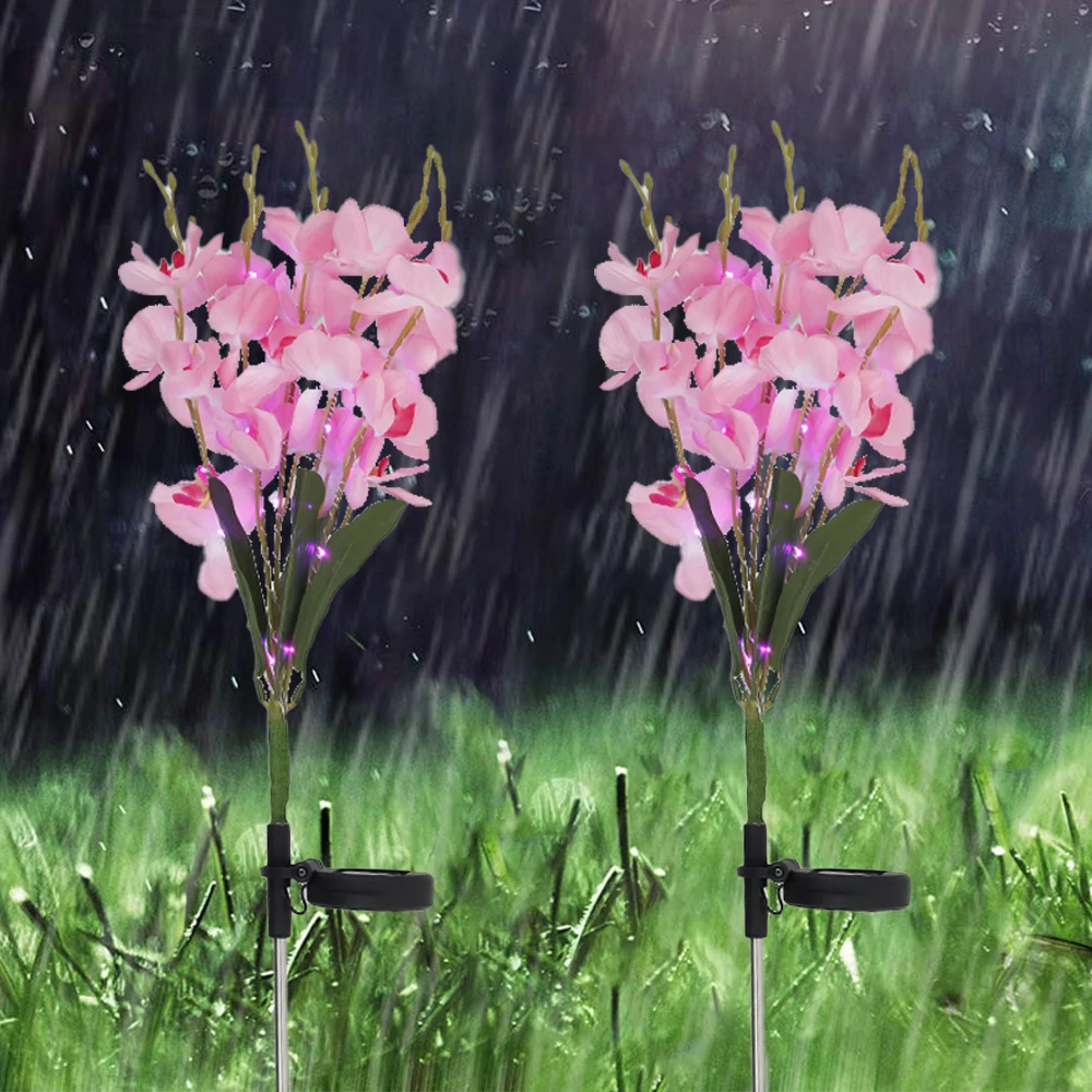 

2Pack Solar Garden Lights IP55 Waterproof LED Flower Ground Fairy Lamps Ornament for Walkways Yard Fence LED Flexible Lightquery