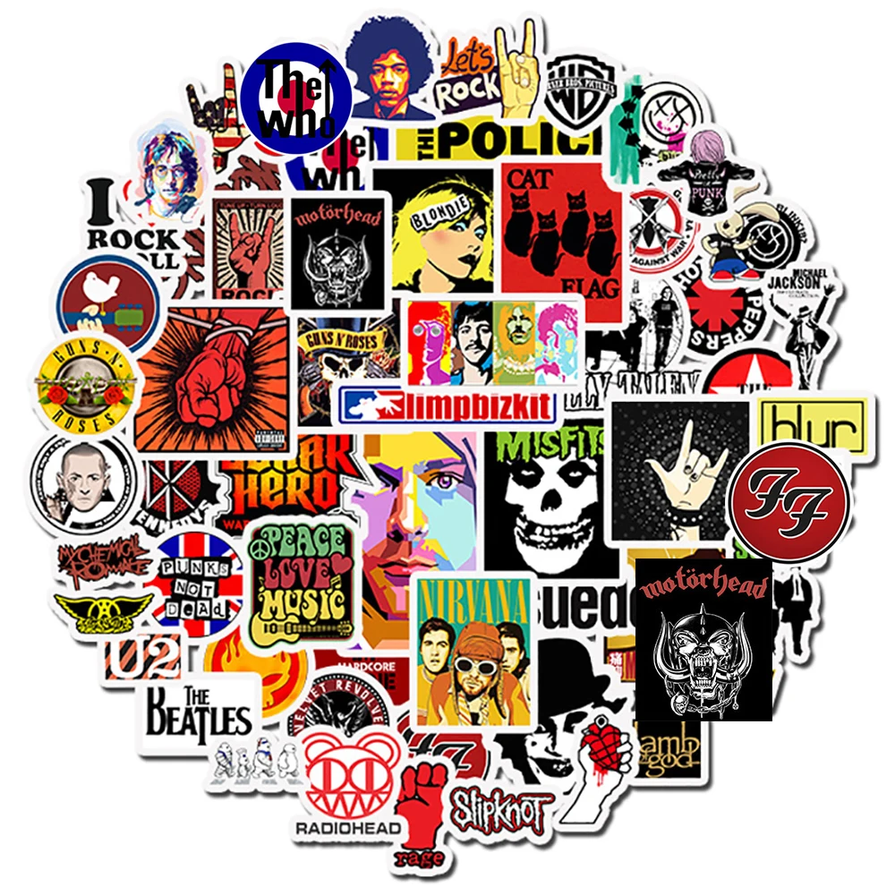 10/30/50PCS Rock Band Music Punk Graffiti Stickers Guitar Skateboard Laptop Luggage Motorcycle DIY Decal Classic Toy | Игрушки и хобби