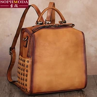 %e2%98%85cowhide satchel female backpack leather handbag oblique satchel female single shoulder bag handbag tanned skin graft
