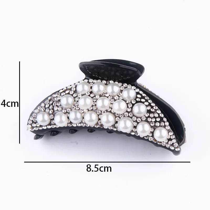 

Novelty Large Hair claws with a Rhinestones and pearl Hair accessories Hair wear Solid Lady Western style