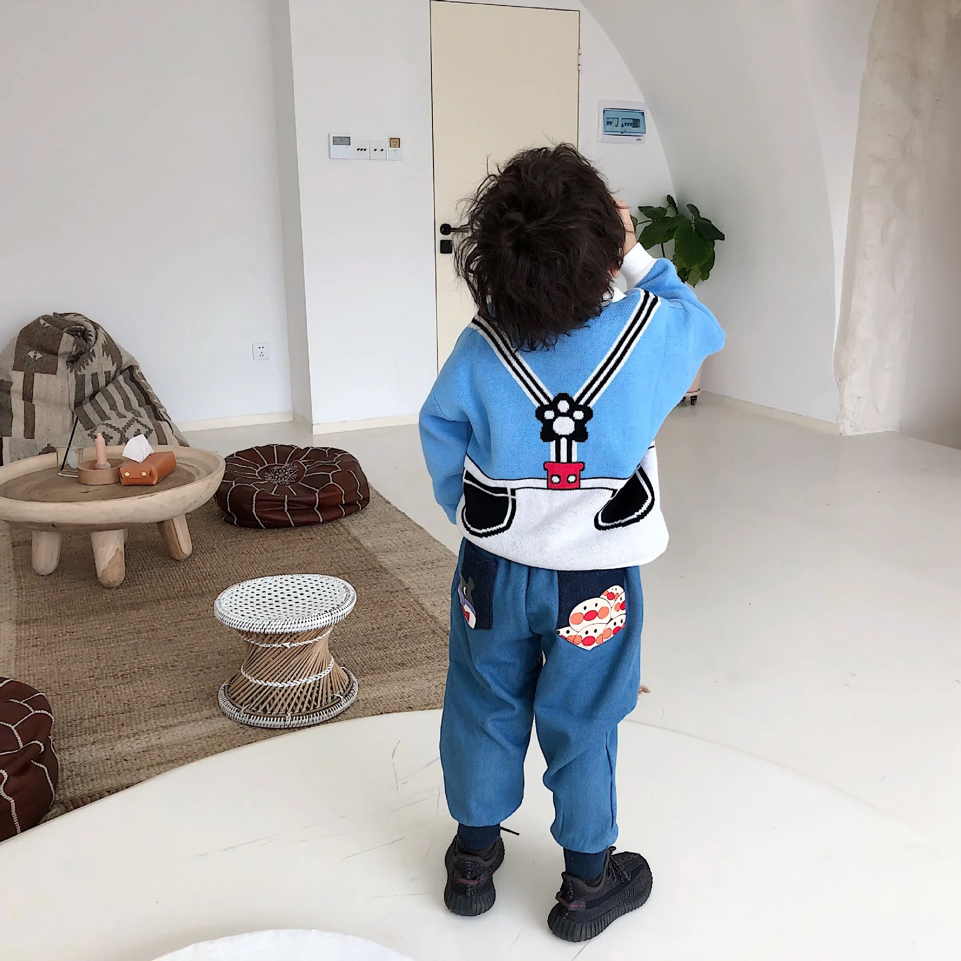 Tonytaobaby/новый зимний детский светильник для мальчиков и девочек синий бархатный