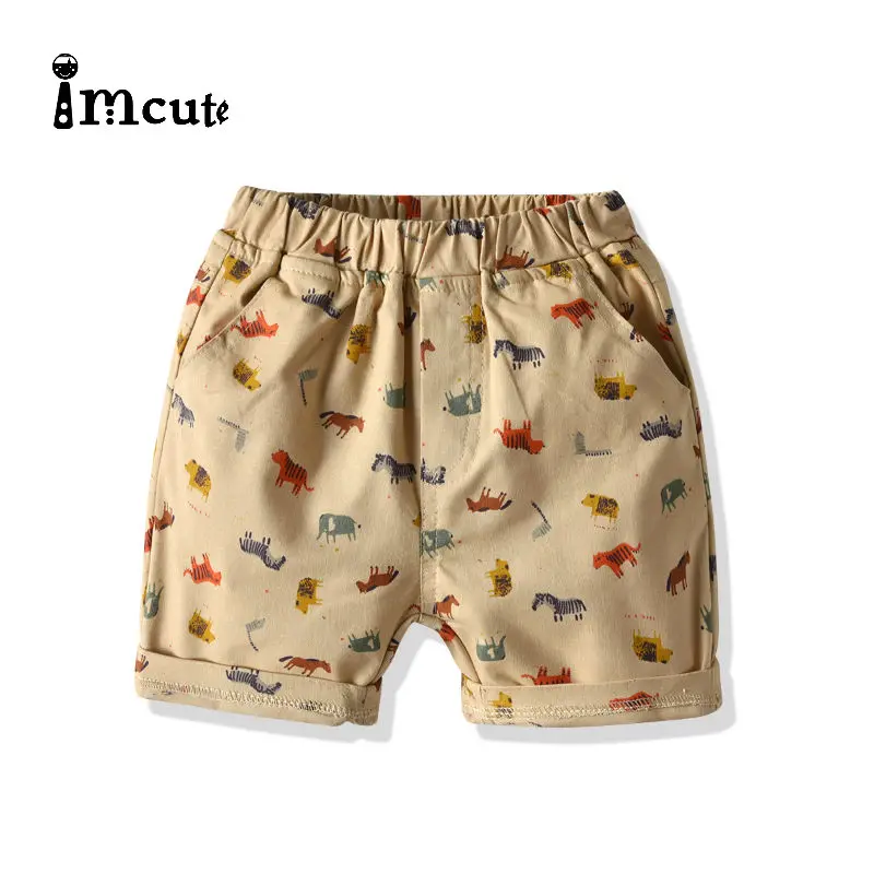 Шорты детские хлопковые Imcute брендовые пляжные короткие спортивные штаны для