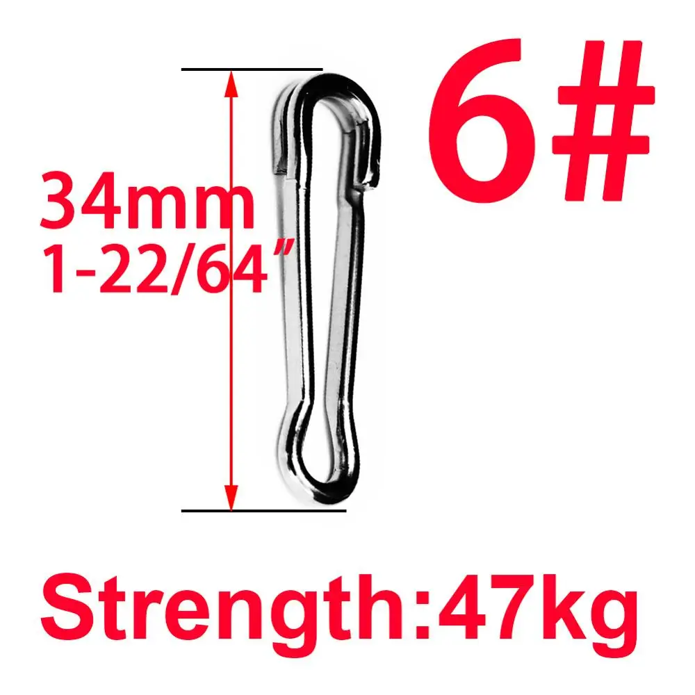 10 шт. нержавеющая сталь рыболовные защелки Fastlock зажимы Размер 1 6 соединитель