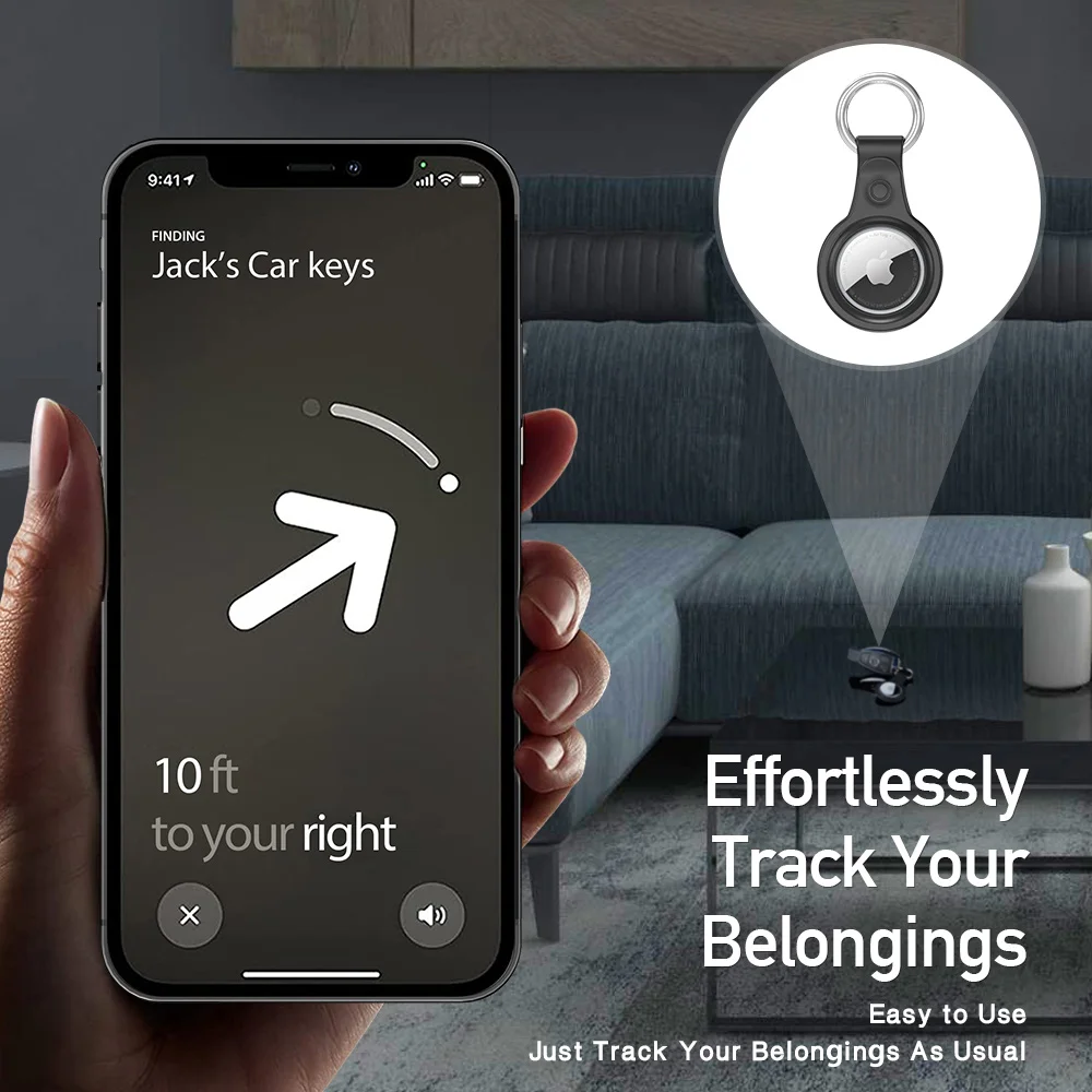 

Protective Sleeve For Airtag Case FrostedTPU Silicone case For Apple Airtag Locator Tracker Anti-lost Device Keychain Protective