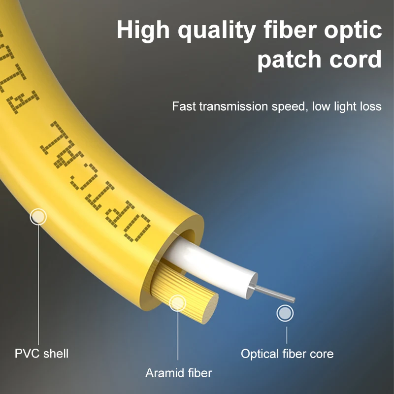 LC APC to LC APC Simplex 2.0mm 3.0mm PVC Single Mode Fiber Patch Cable Fiber Optic Patch Cord