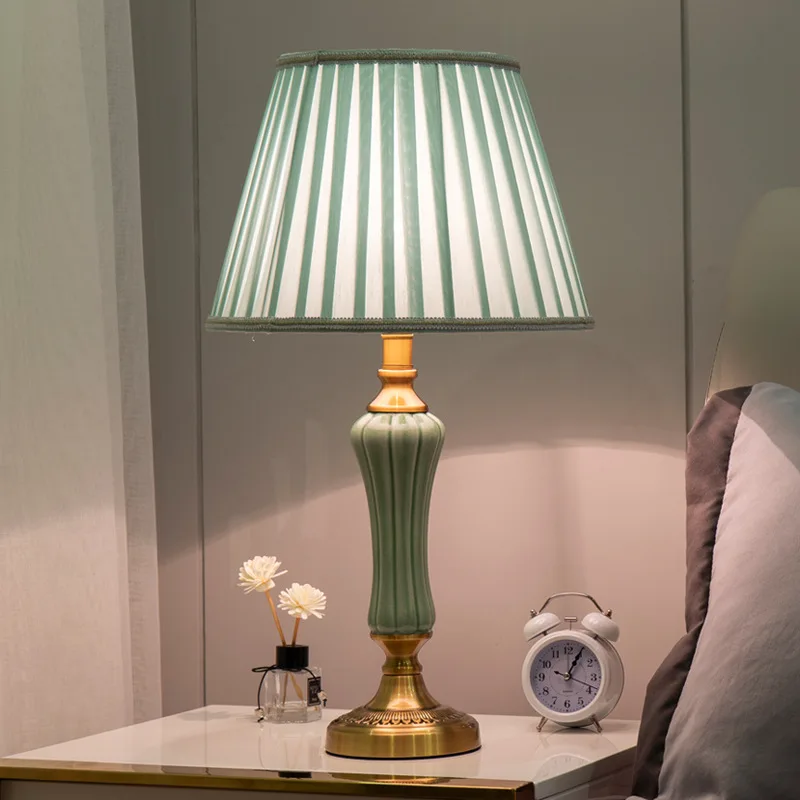 

American Simple Light Luxury Nordic Girl Ceramic Lamp For Household Living Room Bedroom Room Decorative Table Lamp Night Light
