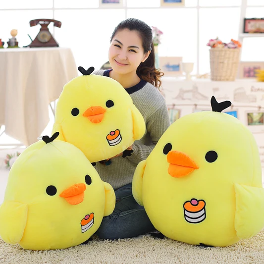 Большой размер Kawaii Rilakkuma Kiiroitori плюшевая анимэ Кукла мультфильм маленький желтый