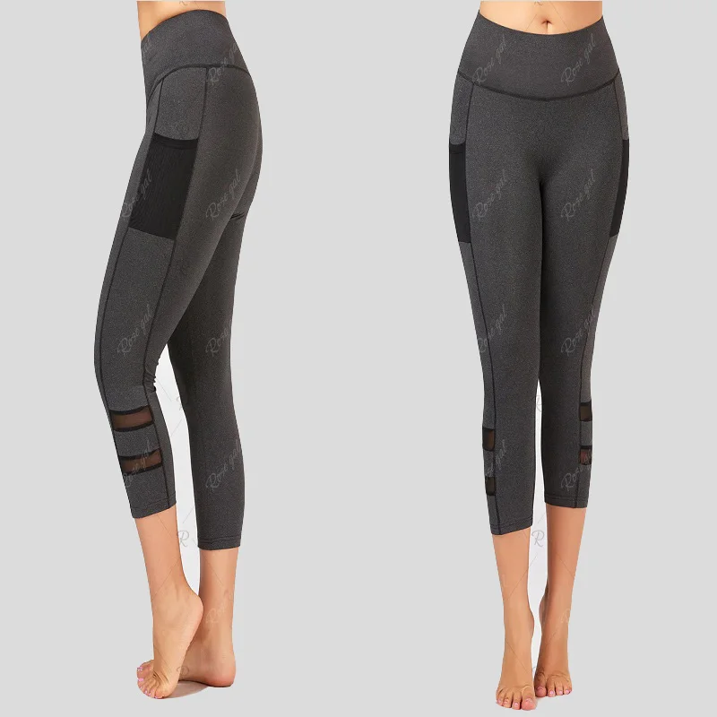 Женская стрейчевая спортивная одежда размера плюс для фитнеса однотонные штаны