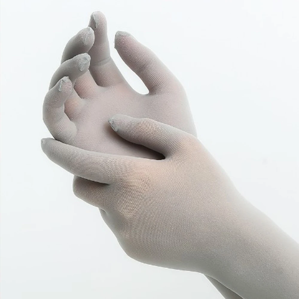 

Модные сексуальные ультратонкие солнцезащитные длинные кружевные перчатки, летние женские бархатные эластичные перчатки с закрытыми паль...