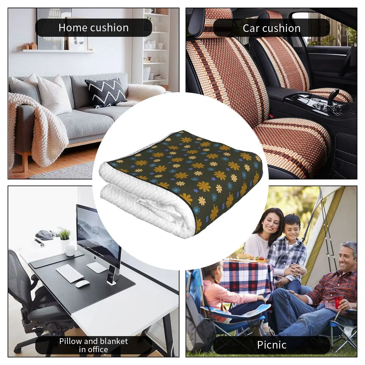 

Jhk-1624255657530 Printed car pillow blanket, bolster blanket, sofa blanket