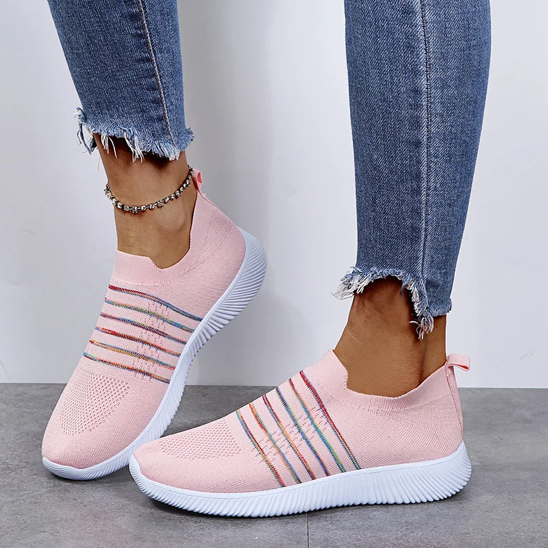 

Женские сетчатые кроссовки, легсветильник дышащие лоферы на плоской подошве, дезодорирующие, повседневная обувь для бега, 2021