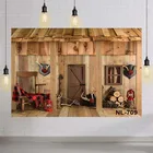 Фон для фотосъемки с изображением Дикого Запада фермы ковбоя деревянного сарая студии фон для фотосъемки детей на день рождения