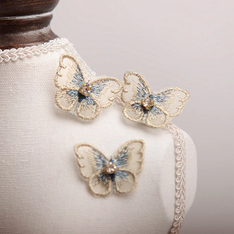 4 шт./компл. 3D стереоскопические нашивки-бабочки кружевная ткань вышитые головные