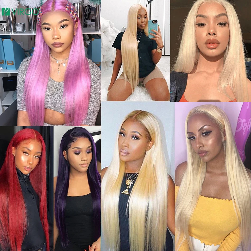 Натуральные волосы 613 блонд пряди с фронтальной застежкой перуанские прямые 3 100%