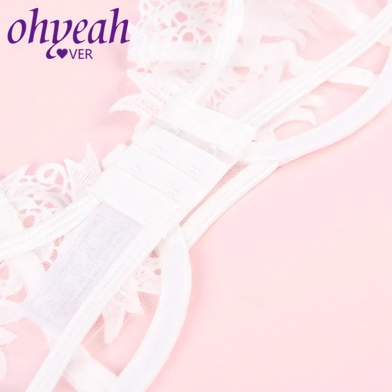 

Ohyeahlover Women's Sexy Underwear Hot Lace Bra Panty Set Erotic Garters Lingerie G-String Baby Dolls 3Pcs Plus Size RM80946