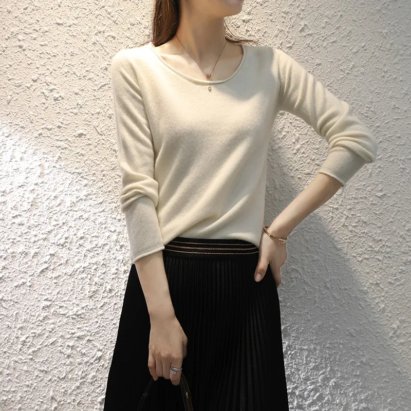 

Fall 2020 Clothing 100% Cashmeren Woman Sweaters Women Winter Oversized Pink Mujer Autumn Knitted Cropped Long Sleeve Pullover