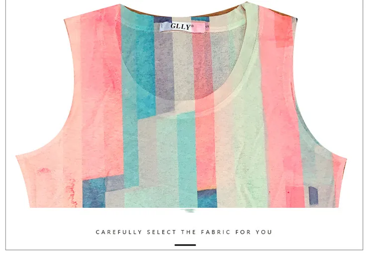 

Summer European Clothes Vest Fashion Sexy O-Neck Print Stripe Women Tops Sleeveless Bottoming Shirt All Match New 2021 T14203A