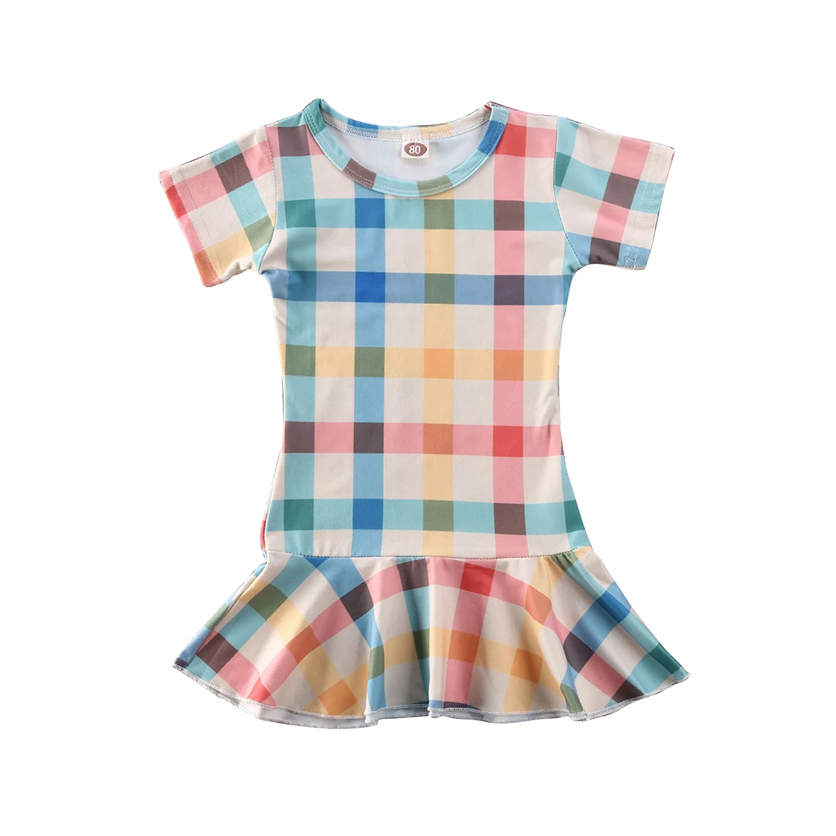 Клетчатое платье для маленьких девочек нарядное платье-пачка принцессы на