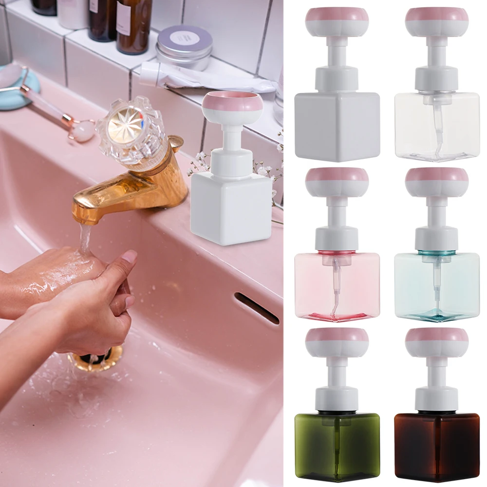 

Cute 250ML Cosmetic Empty Bottle Flower Pump Head Flower Shape Soap Dispenser Foaming Soap Bottle