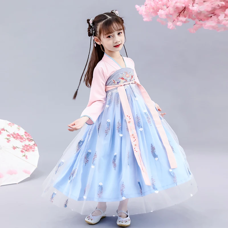 Детское платье Hanfu детский Традиционный китайский костюм народная древняя