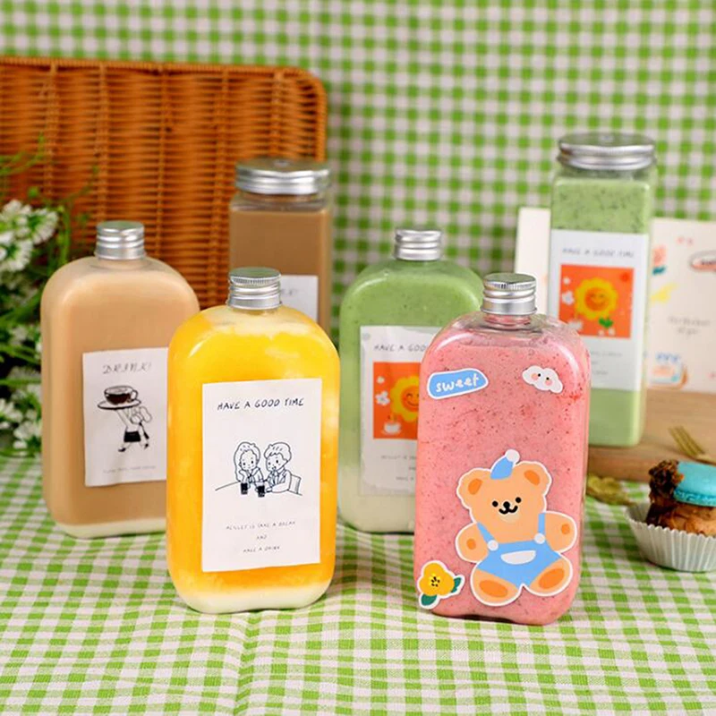 

Plastic Bottles For Drinks Storage Containers Plastic Water Bottle With Lids Cap Hotsale
