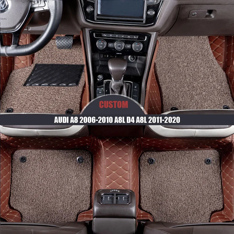 

Автомобильные коврики для Audi A8, водонепроницаемые автомобильные коврики для Audi A8, 5 сидений, 2006-2010, A8L, D4, A8L, 2011-2014, 2015, 2016, 2017, 2018, 2019
