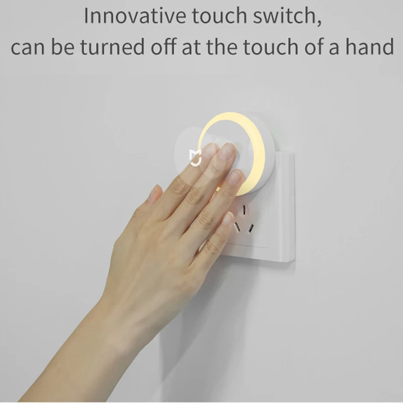 Original Xiaomi Mi Mijia US Plug LED Night Light Sensor Lamp For Home Bedroom Aisle AC 220V EU/UK/AU Adapter | Электроника