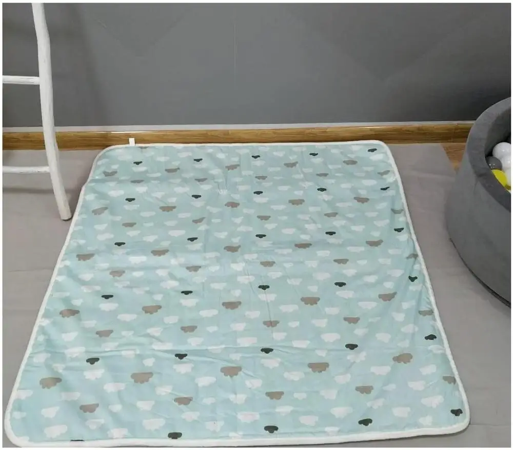 

Blue cloud cotton padded teepee mat baby crawling mat play tent floor mat teepee rug