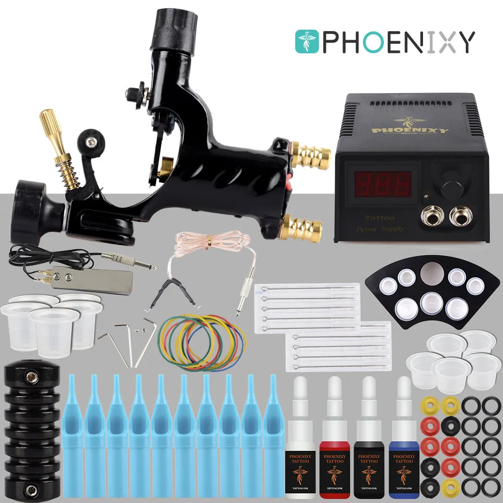 Профессиональный Набор татуировок один вращающийся машинный пистолет набор