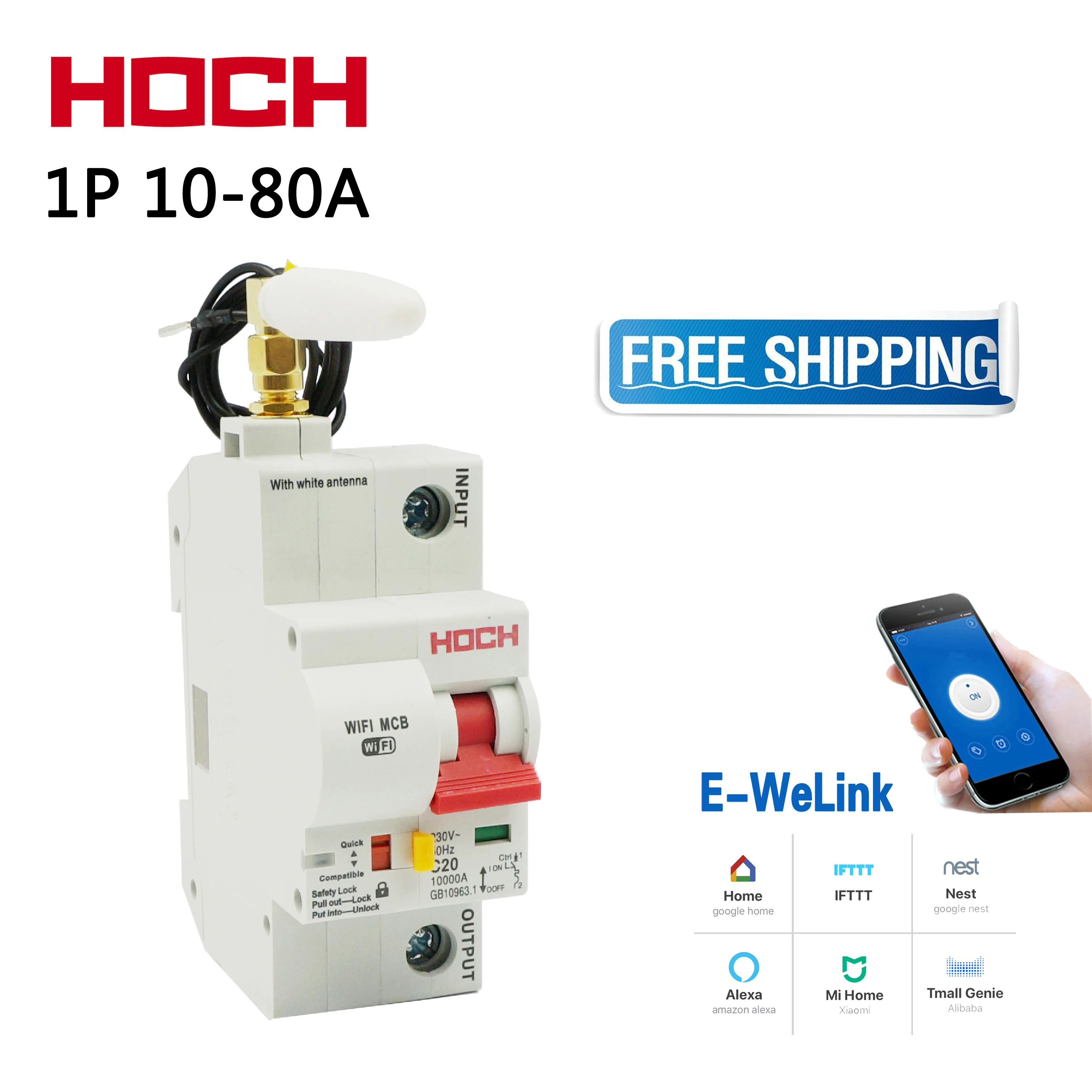 HOCH WIFI автоматический выключатель 1P заводской пульт дистанционного управления