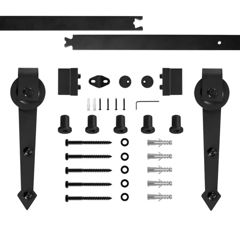 

Sliding Door Barn Track Hardware Wood Barn Door Rail Hardware Track Kit Barn Door System Slide Kit Reduce Noise HWC