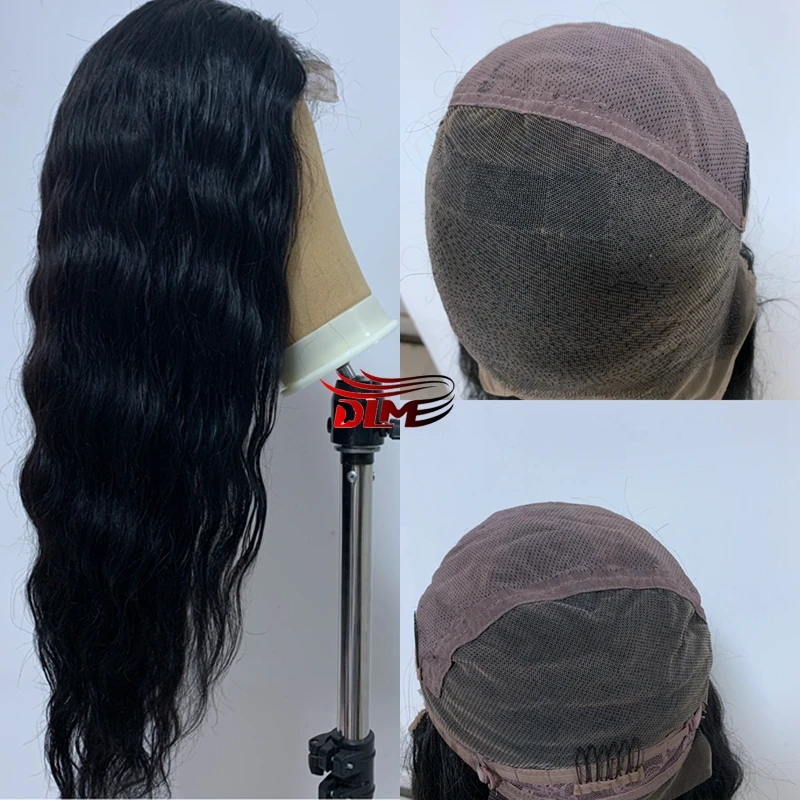 

DLME тело волнистые 150% тела Волнистые полностью кружевные человеческие волосы парик с ребенком волосы предварительно выщипанные бразильски...